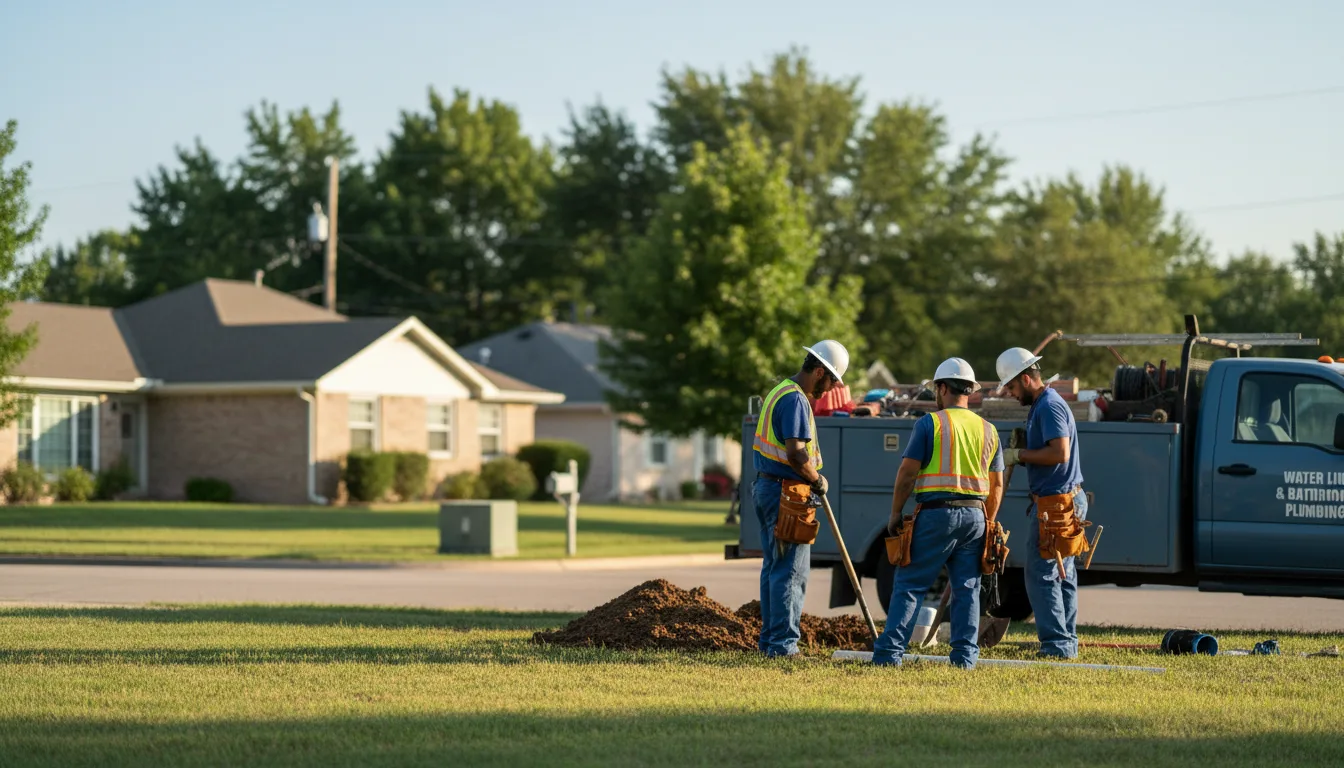 Residential water line and bathroom plumbing service in Omaha, NE